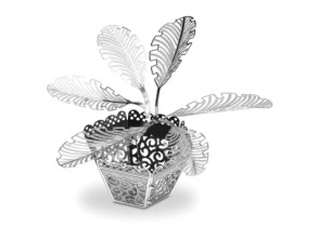 Maqueta 3D Metal Fascinations Planta Sago Palm Tree - Montaje sin pegamento ni soldadura