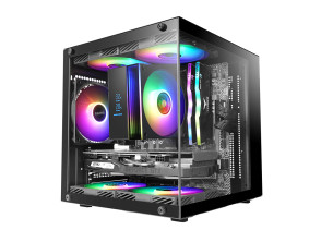 Añadir a la cesta CAJA MARS GAMING MC-CUBE MICROATX NEGRA USB-C GPU MAX 260mm PANORÁMICO ARGB CAJA MARS GAMING MC-CUBE MICROATX NEGRA USB-C GPU MAX 260mm PANORÁMICO ARGB