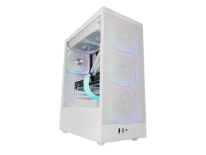 CAJA ATX MARS GAMING MCNEBULAW BLANCO LATERAL CRISTAL TEMPLADO FRONTAL MESH GPU 302mm