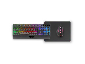 Kit Combo Pack Mars Gaming RGB 3en1 Negro