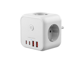 Añadir a la cesta Regleta POWERCUBE MD-CUBE20W Blanco: 4 USB, 3 Tomas de Corriente Regleta POWERCUBE MD-CUBE20W Blanco: 4 USB, 3 Tomas de Corriente