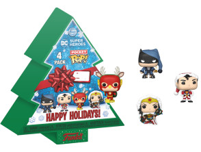 FUNKO POCKET POP! DC SUPER HEROES: HAPPY HOLIDAYS! (4 PACK)