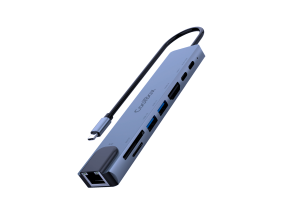 DOCKING COOLBOX MINIDOCK C81 USB-C con HDMI 4K, 2xUSB-C PD 100W, 2xUSB-A, SD, MicroSD, RJ45