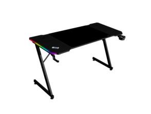 Mesa Mars Gaming MGDX140RGB Chasis en acero y fibra de carbono RGB, Negro