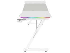 MESA MARS GAMING MGDX160RGBW - Mesa de Juego Chasis de Acero y Fibra de Carbono RGB Blanco