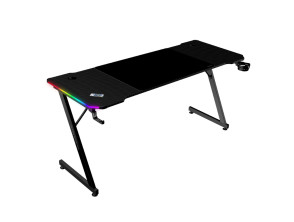 MESA MARS GAMING MGDX160RGB - Mesa Gaming Fibra de Carbono Negro con Chasis Acero RGB