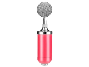 Micrófono Condensador BM-8000 Rosa - Ideal para Streaming y Estudio