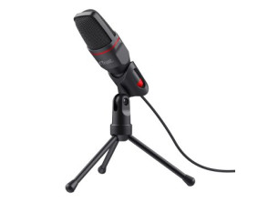 MICROFONO TRUST MICO con Trípode, Conexiones Jack 3.5mm y USB - Cable 1.8m