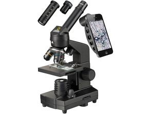 Microscopio Bresser National Geographic 40x-1280x Con soporte para Smartphone
