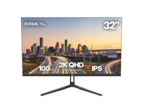 Monitor Nilox NXM322K1001 32" QHD IPS 2K HDMI DP 120Hz 4MS VESA 100x100 Negro