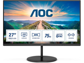 Añadir a la cesta Monitor Profesional AOC U27V4EA 27" 4K Multimedia Negro Monitor Profesional AOC U27V4EA 27" 4K Multimedia Negro
