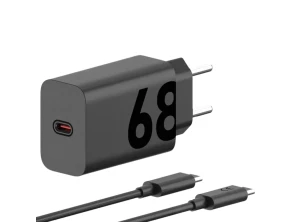 Motorola TurboPower 68W EU Carga rápida - Cargador Universal 1m Negro