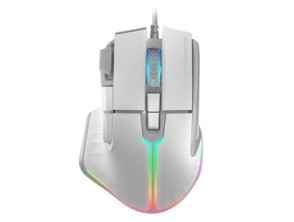 Mouse Mars Gaming MM-XT Blanco 12800DPI RGB con Cable Feather Paracord