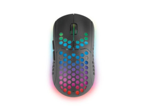 MOUSE MARS GAMING WIRELESS RGB MMW3 ULTRALIGERO 3200DPI BATERIA RECARGABLE - NEGRO USB 2.4G HIVE ILUMI