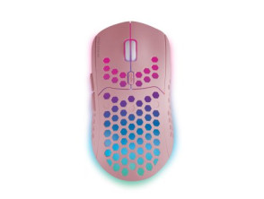 Mouse Mars Gaming Wireless RGB MMW3 Pink USB 2.4G Batería Recargable 3200 DPI Ultraligero Hive Ilumin