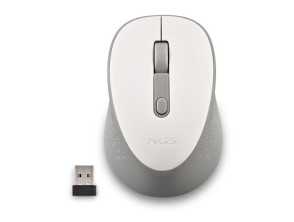MOUSE NGS WIRELESS DEW WHITE CON NANO RECEPTOR-800/1600 DPI 2,4GHZ BLANCO