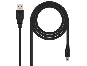 Añadir a la cesta Cable USB 2.0 Tipo A/M - Mini USB 5pin/M - 1.0m - Nanocable Cable USB 2.0 Tipo A/M - Mini USB 5pin/M - 1.0m - Nanocable