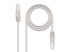 Cable de Red Cat.5e RJ45 25cm Gris - Nanocable