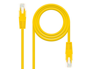 Cable de Red Cat6 Amarillo 0.5m - Nanocable Utp RJ45