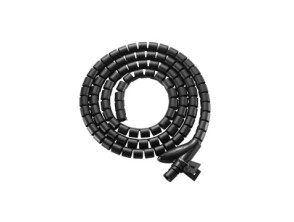 ORGANIZADOR DE CABLES EN ESPIRAL COLOR NEGRO 2.5 METROS CON CLIP - EQUIP 650868