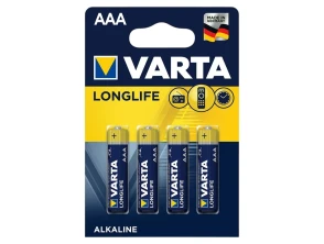 Pilas Varta AAA Long Life Extra Power LR03 - Pack 4x, Marca Varta