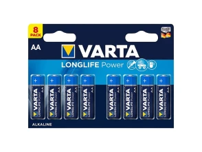 Pilas Varta AA Long Life Power LR06 en Pack de 8 unidades