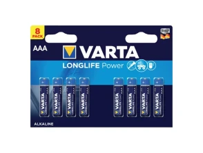 Pilas Varta AAA LR03 Long Life Power - Pack 8