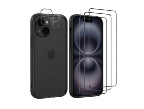 Pack de Accesorios iPhone 16 - Protectores de pantalla, Protectores de cámara y Funda Bumper