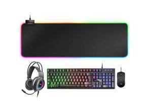 Pack Gaming Mars Gaming MCPEX Teclado H-MECH + Ratón Óptico + Auriculares + Alfombrilla