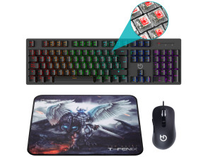Kit Hiditec Gaming Teclado + Ratón + Alfombrilla Retroiluminación Led Rgb