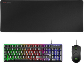 Pack Mars Gaming MCPX Teclado H-Mech+Ratón+Alfombrilla Negro