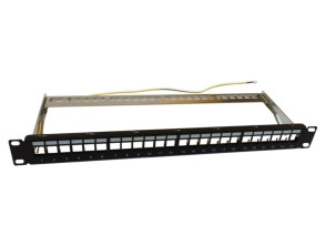 PANEL MODULAR WP 24 PUERTOS STP CAT5E/6 CON GESTOR DE CABLES