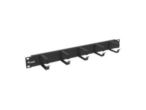 PANEL ORGANIZADOR DE CABLES COLOR NEGRO 1U PARA ARMARIO CON GUIAS METALICAS - Equip