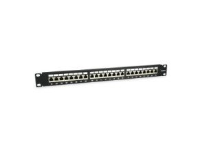 Patch Panel 24 Puertos Categoría 6A 1U - Negro
