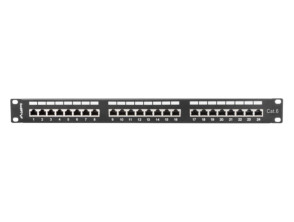 PANEL DE CONEXIONES 24 PUERTOS 1U 19" CAT.6 FTP APANTALLADO NEGRO