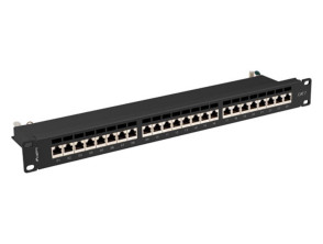 PANEL DE CONEXIONES 24 PUERTOS 1U 19" CAT.7 FTP BLINDADO NEGRO