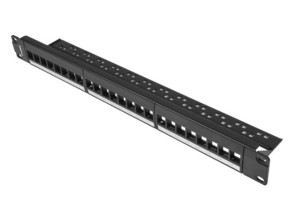 PATCH PANEL LANBERG 24 PUERTOS 1U RACK 19 PARA MODULOS KEYSTONE NEGRO
