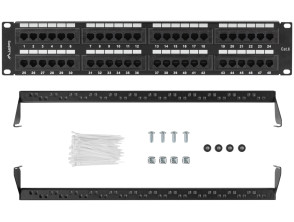 PANEL DE CONEXIONES 48 PUERTOS 2U 19" CAT.6 UTP NEGRO