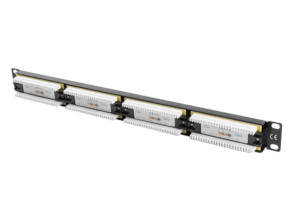 PATCH PANEL LANBERG CAT.6 UTP 24 PUERTOS 1U CAT.6 UTP 19" RACK NEGRO
