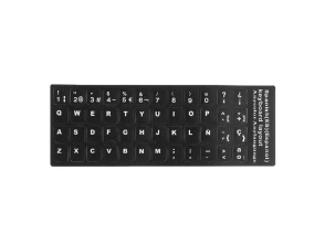 Pegatinas Teclado Español Negro- Personaliza tu teclado