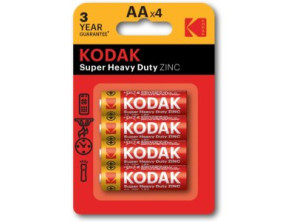 Pilas Kodak AA Heavy Duty Zinc LR6 Pack 4 Unidades 1050 mAh 1.5V
