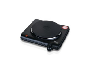Placa Eléctrica Haeger Disc 1500W 1 Fogón Termostato Color Negro 165mm