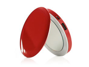 Espejo de Bolso Power Bank 3000mAh Rojo