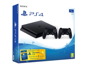 Playstation 4 Slim 1 TB + 2 DUAL SHOCK 4 + PS Plus 90 DIAS