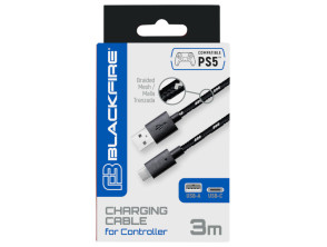 BLACKFIRE CHARGING CABLE FOR CONTROLLER (USB-A/USB-C) 3 METROS (PRO)
