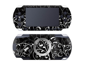 Skin B&W Fluer PSP
