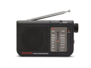 RADIO ANALOGICA AIWA RS-55 BLACK CON ALTAVOZ - SINTONIZADOR ANALOGICO Y JACK 3.5mm