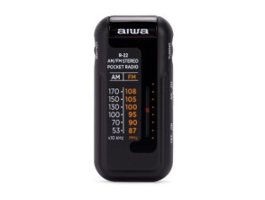 RADIO ANALÓGICA MINI AIWA R-22BK AM/FM HYPERBASS COLOR NEGRO