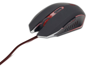 Gembird Musg-001-r Usb 2400dpi Ambidextro Negro, Rojo Ratón