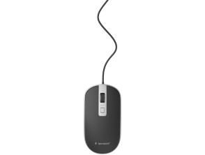 Gembird - Ratón Óptico Gembird Cableado Usb Negro Y Plata Gb71300